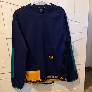 Nike Navy Sweatshirt with Yellow and Teal Details